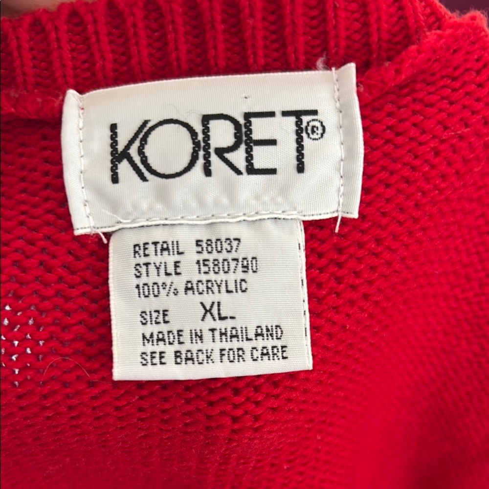Vintage Red Knit Sweater Vest - Picture 4 of 6